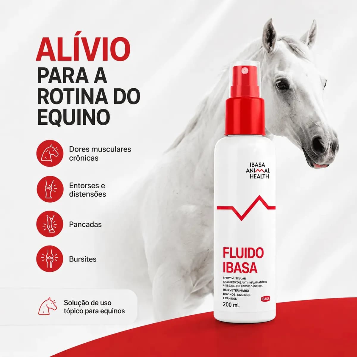 Fluido Ibasa 200ml Spray Muscular Uso Veterinário — imagem 3
