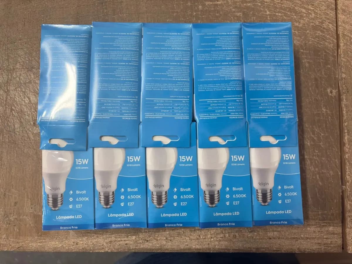 Kit 10 Lâmpadas Bulbo LED Elgin 15W, Luz Branco-Frio 6500K — imagem 5