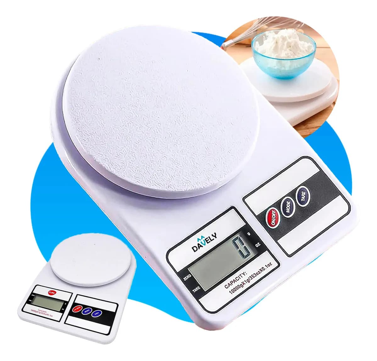 Balança Digital De Precisão De Cozinha Para Uso Domestico E Profissional Fitness Ideal Para Dietas Treinos Alimentos Confeitaria Nutrição Capacidade Máxima 10 K — imagem 5