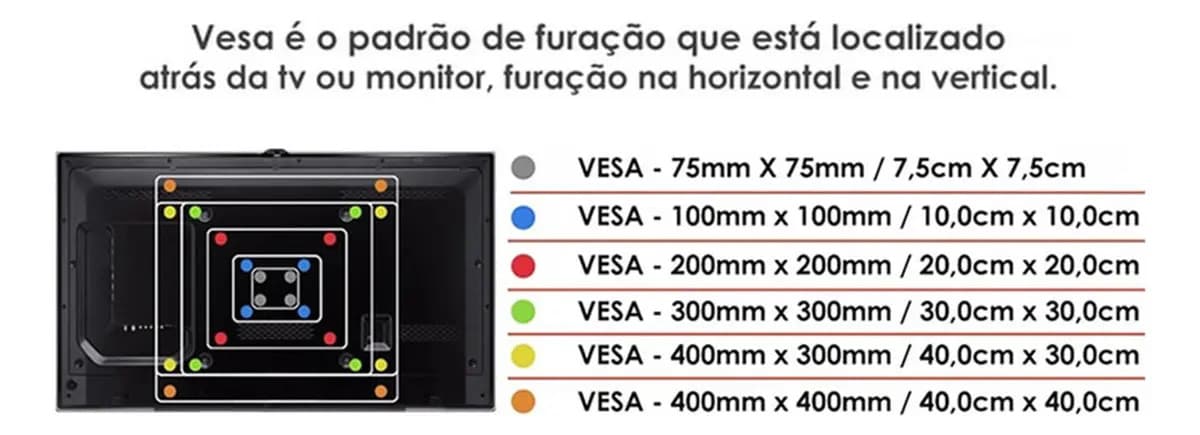 Suporte TV Fixo Universal 10" a 100" Polegadas Forte Para Todas as Marcas — imagem 6