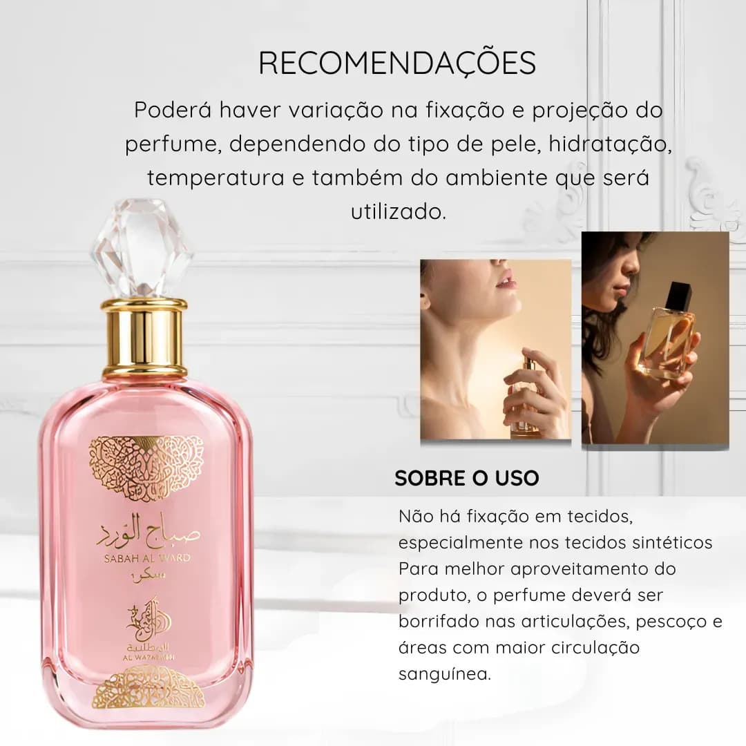 Perfume ÁRABE Sabah Al ward Sugar Original Feminino Eau de parfum — imagem 4
