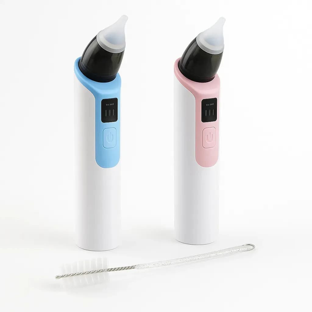 Sugador Aspirador Nasal Elétrico Infantil Recarregável 6 Velocidades com bico e filtros A2 Eletronics - Azul — imagem 4
