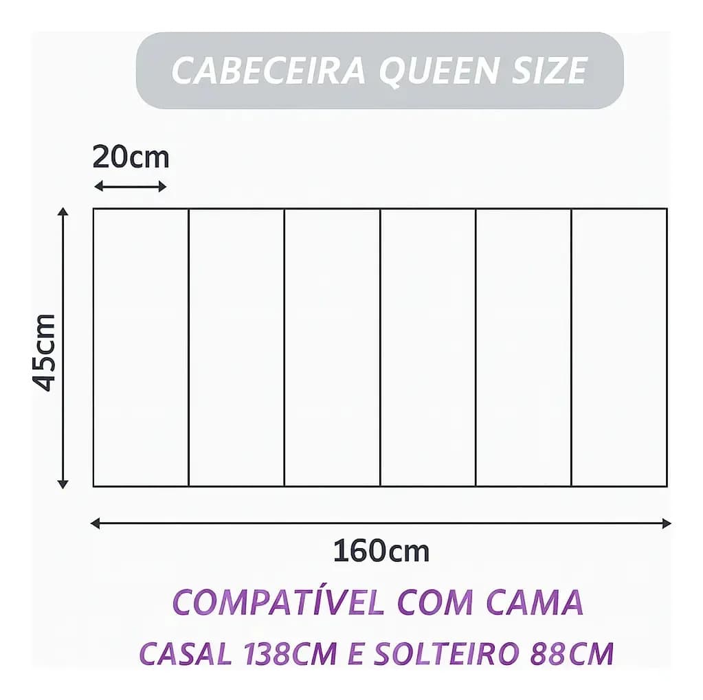 Cabeceira Queen 160cm Cama Box Kit 8 Módulos Adesivo Dubai Cor Cinza-escuro — imagem 2