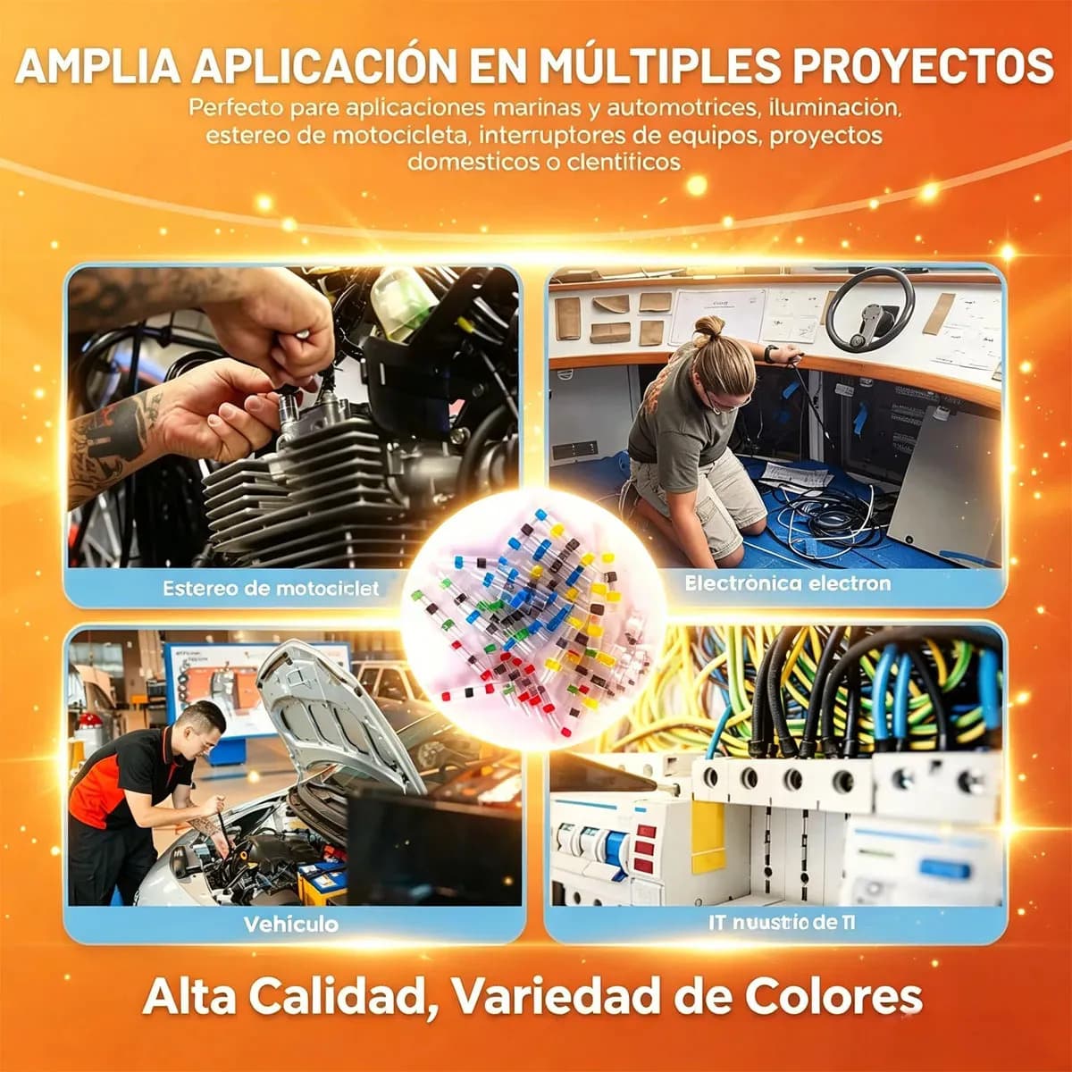Kit Conectores de Solda Termo Retráteis, 300 Peças, para Cabos de 0,25-6,0 mm² com Vedação Impermeável — imagem 3