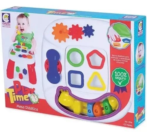 Mesa Infantil Didática Divertida Play Time Vermelha Cotiplás — imagem 2