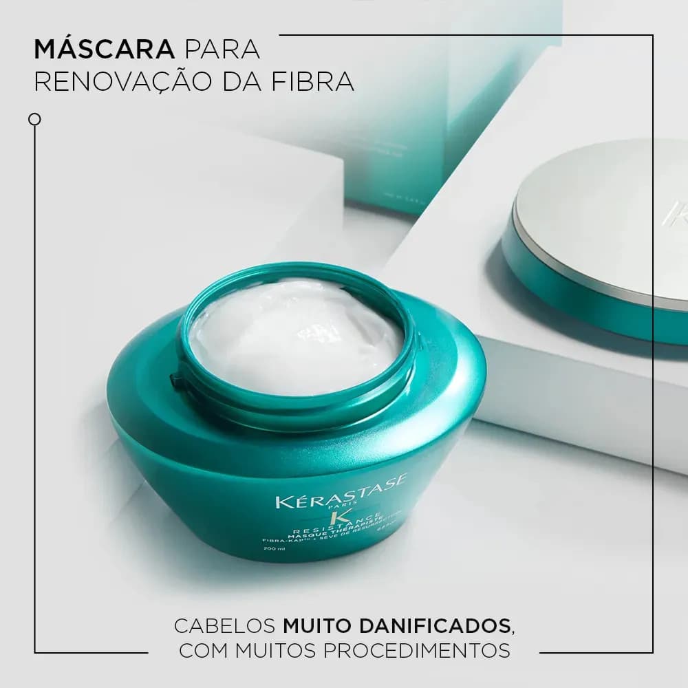 Máscara de Reconstrução Profunda para Cabelos Danificados, Força e Elasticidade Résistance Thérapiste Kérastase 200ml — imagem 2