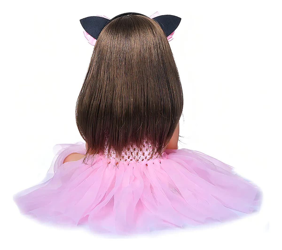Brastoy Boneca Bebê Reborn Princesa Rosa 55cm Silicone — imagem 5