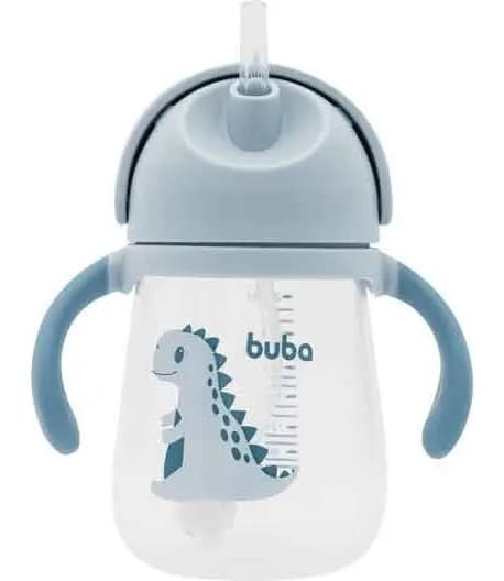 Copo Com Alça Removível 240 Ml Azul Claro 12580 - Buba Dino — imagem 4