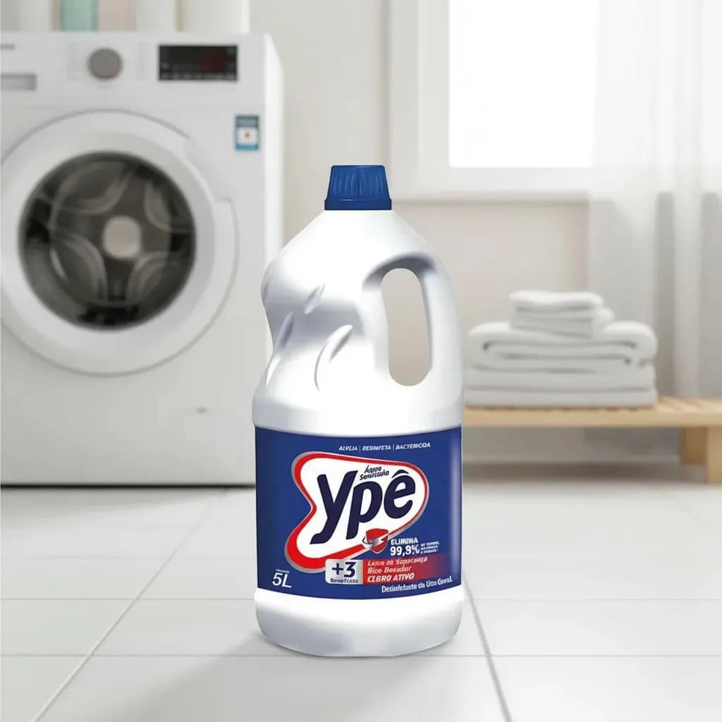 Água sanitária e alvejante cloro ativo 5 litros Ypê — imagem 6