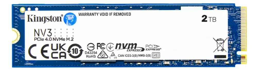 Ssd Servidor Kingston 2tb Nv3 Pcie 4.0 M.2 Nvme Snv3s/2000g Preto — imagem 2