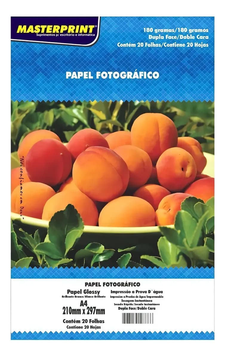 Papel Fotografico Inkjet A4 Glossy Dupla Face 180g Cor Branco — imagem 2