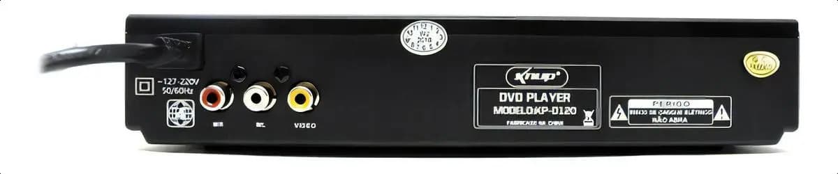 Dvd Player Knup KP-D120 Preto Mp3 Ripping Media Player USB Pen Drive — imagem 3