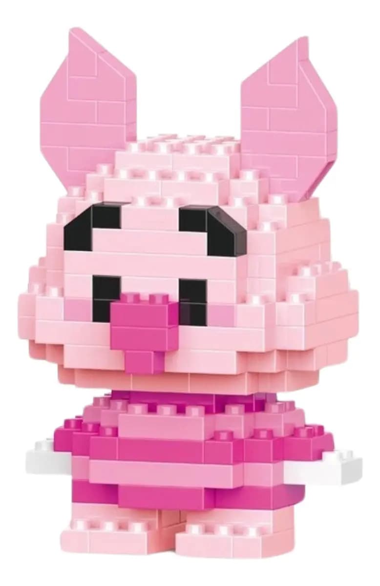Brinquedo Bloco De Montar Personagens Desenho Animado Quantidade De Peças 135 Versão Do Personagem Leitão — imagem 2