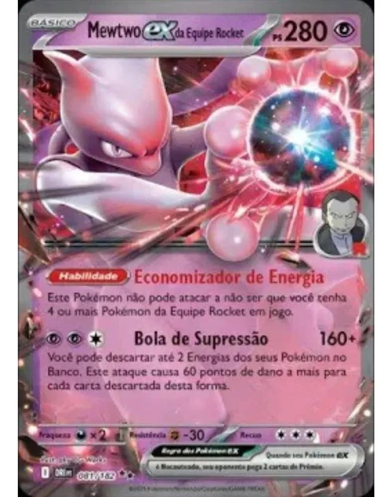 Box Pokemon Baralho De Batalha Mewtwo Ex Equipe Rocket Português — imagem 3