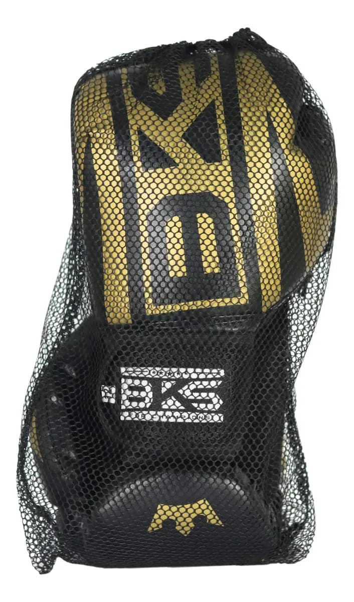 Luva Muay Thai Boxe Kickboxing Sparring + Caneleira Bks Cor Dourado Tamanho 14oz — imagem 6