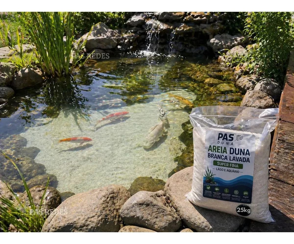 25kg Areia PAS DUNA Branca Lavada Super Fina Lago E Aquário — imagem 4