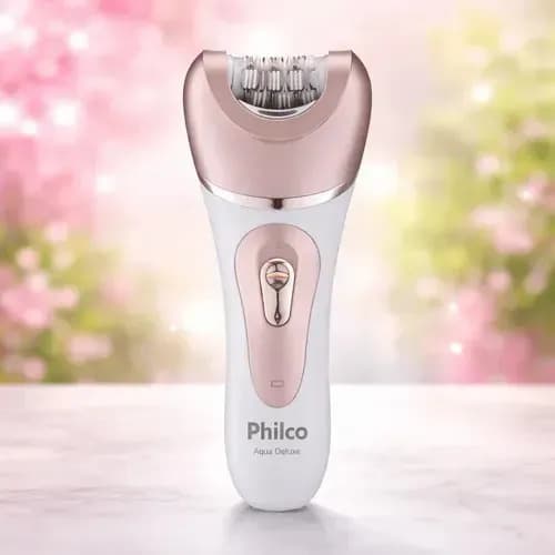 Depilador Philco Aqua Deluxe Pdp01r Branco E Rosa 110v/220v Rosa-pálido — imagem 5
