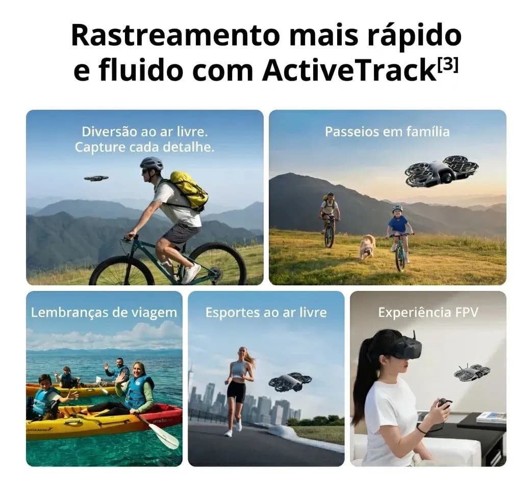 Drone DJI Neo 2 Fly More Combo (somente o drone), com câmera 4K, decolagem e pouso controlados por gestos, ActiveTrack, detecção omnidirecional de obstáculos, i — imagem 3