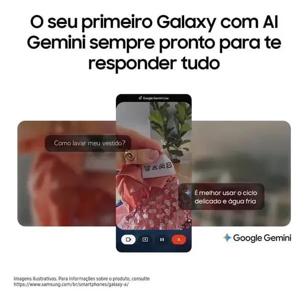 Celular Samsung Galaxy A17 Com Ia, 256gb, 8gb Ram, Câm De 50mp, Tela De 6.7 , Nfc, Ip54 - Azul — imagem 2
