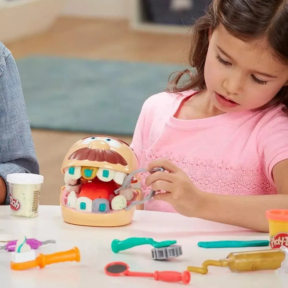 Massinha de Modelar Infantil Brincando de Dentista, Play-Doh - Conjunto de Brinquedo com 9 Acessórios e 6 Potes - A partir de 3 Anos — imagem 6