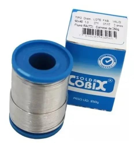 Fio de Solda Estanho 1.0mm Cobix 250g 60x40 Eletrônica Precisão — imagem 2