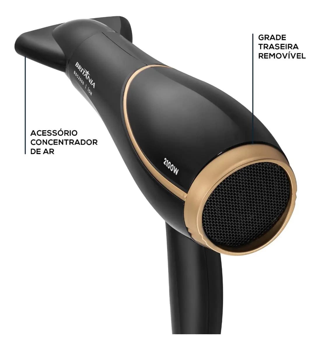 Secador de Cabelos Britânia 3 Temperaturas 2100W BSC2250 Bivolt — imagem 5