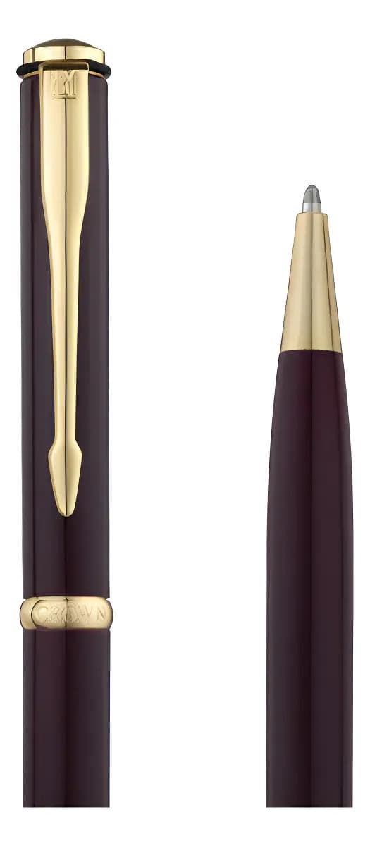 Caneta Crown Sigma Esferográfica Bordô com Estojo — imagem 4