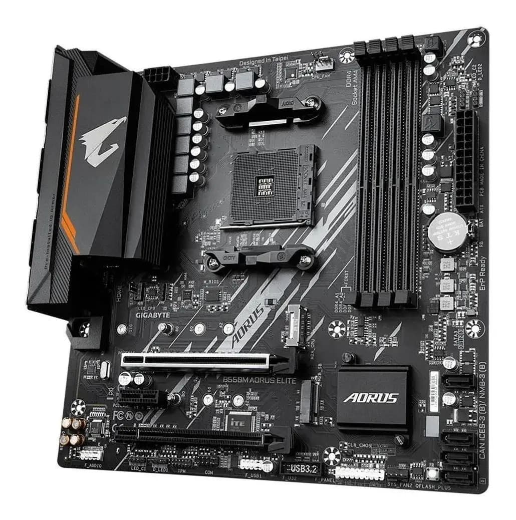 Placa Mae Gigabyte B550m Aorus Elite Am4 Ddr4 Hdmi M-atx Cor Preto — imagem 5