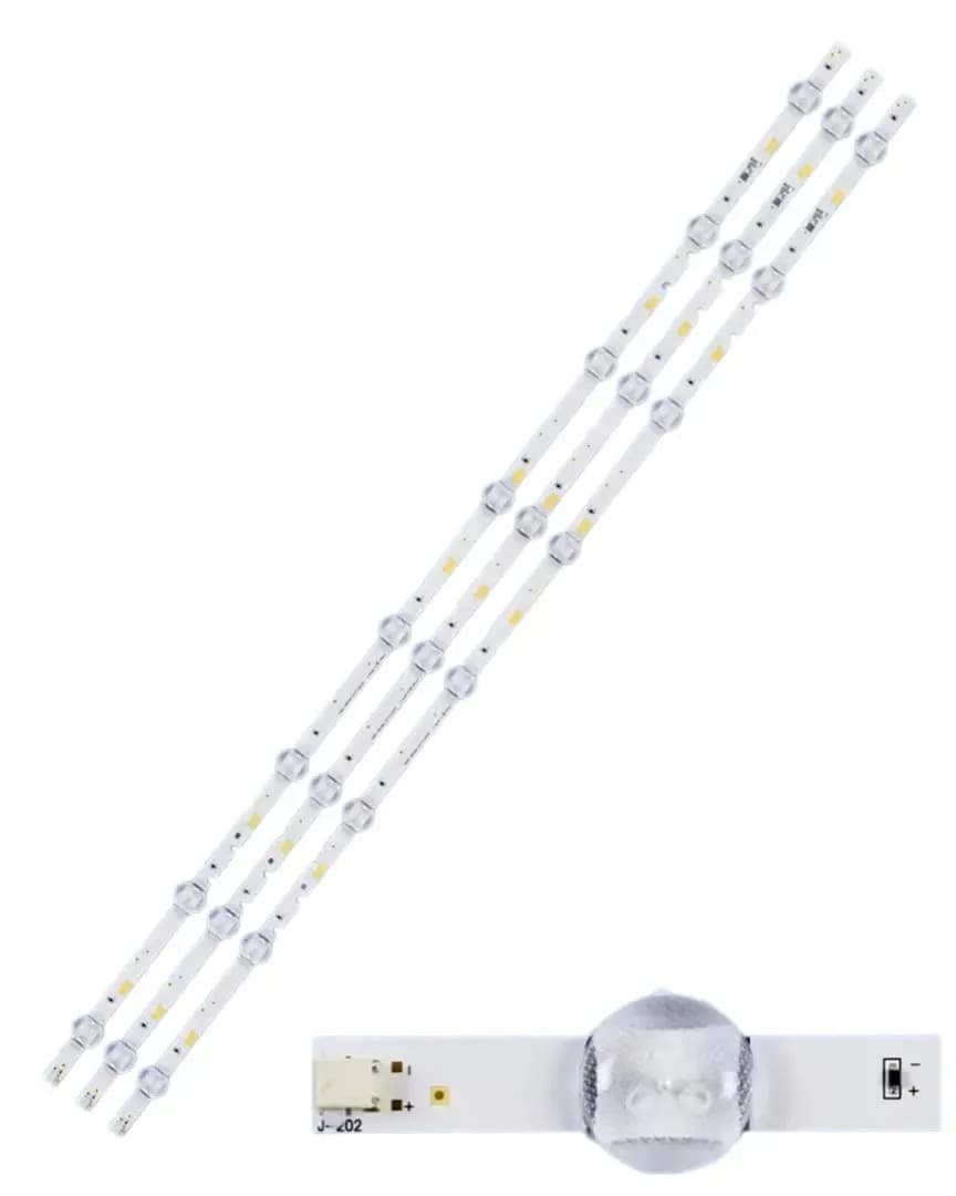 Kit Barras Led Compativel Tv Samsung Un40j5200 Un40j5290 Un40j5200ag Un40j5290ag Un40t5300 Un40t5300ag Hg40nd460 Hg40nd460sg Lh40rbhb Lh40rb Rb40h Barramento Em