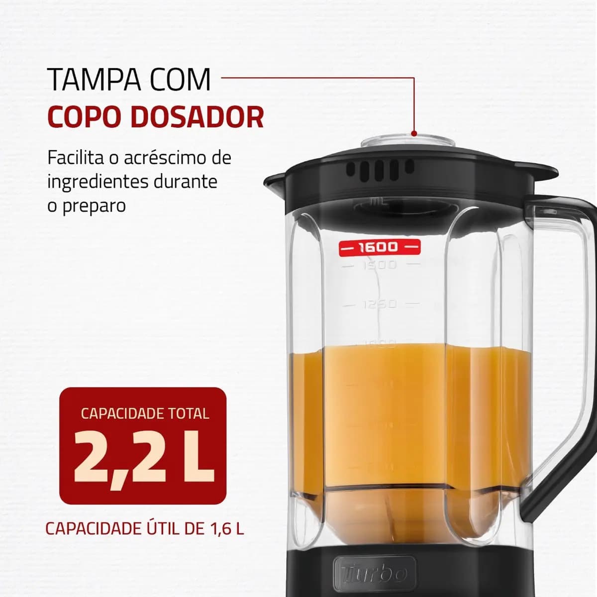 Liquidificador Pratic Turbo, Mondial, 550W - L-98-B — imagem 4