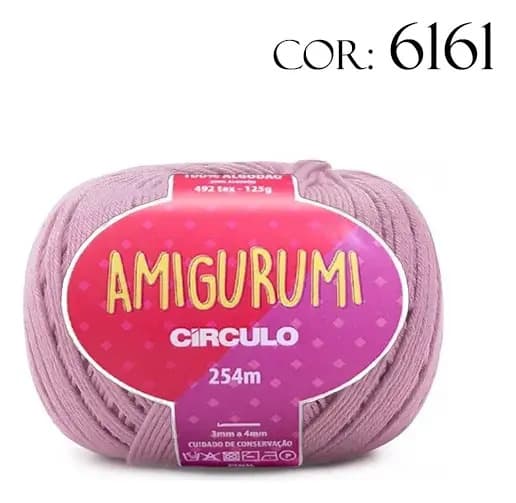 Linha Fio Amigurumi 100% Algodão Trico Croche Círculo 254m Cor 6161 - Violeta — imagem 3