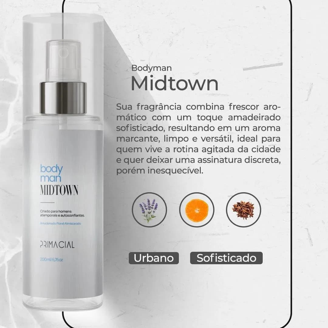 Kit Body Splash Masculino Barbarius + Enigma + Midtown 200ml — imagem 5