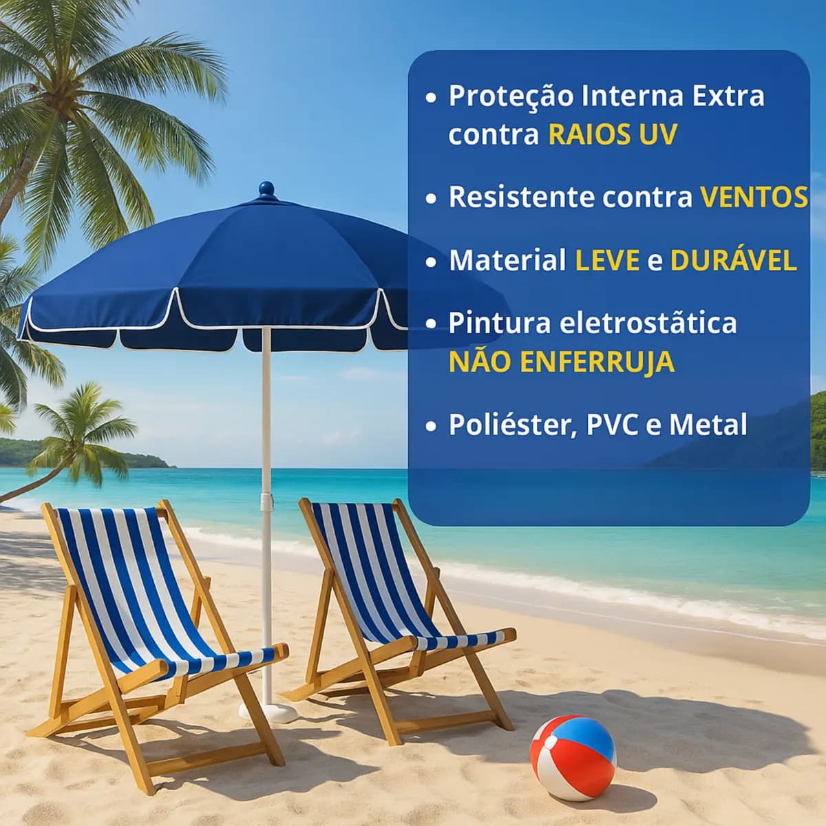 Guarda Sol Gigante 2,40m Uv Praia Piscina Camping Pesca Verão Cor Verde Vai De Tech — imagem 3
