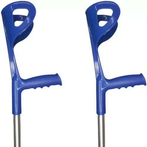 Muleta Ortopédica Canadense Auxiliar Par Take Care 120 Kg Cor Azul — imagem 2