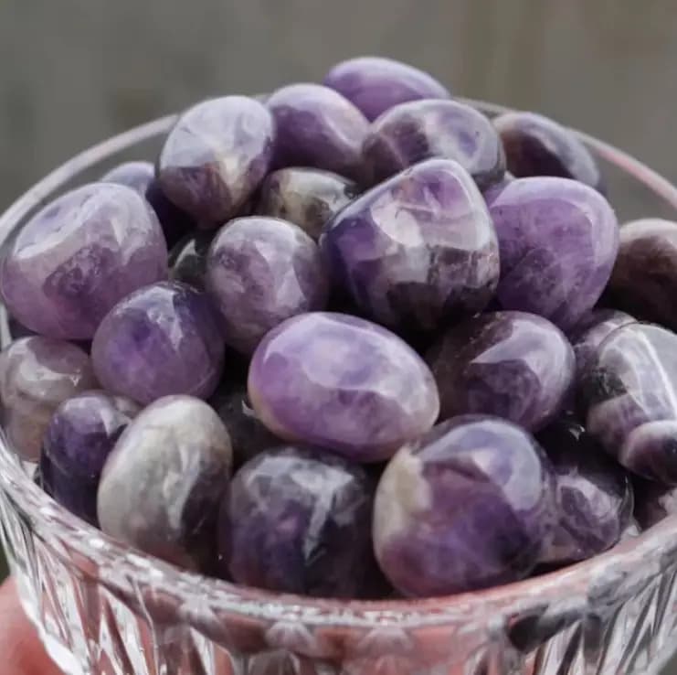 Cristal Ametista Rolada 200g Pedras Semipreciosas Naturais Violeta Kit 35 Unidades — imagem 5