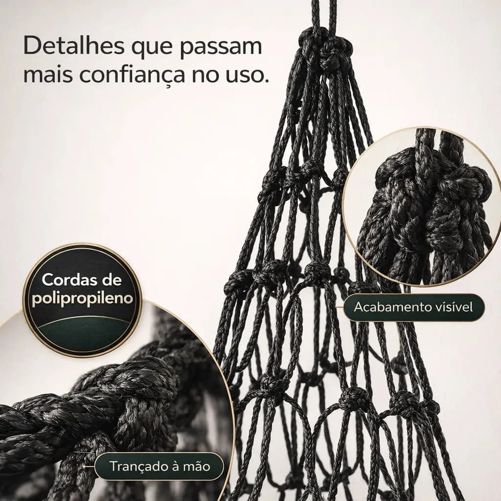 Rede Porta Feno Cavalo Trançada Em Polipropileno Preto — imagem 3