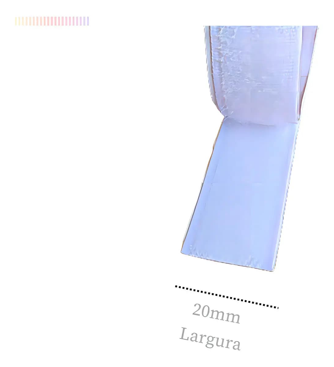 Fita Fecho Com Adesivo 20mm X 5mts Macho E Fêmea Cor Branco — imagem 4