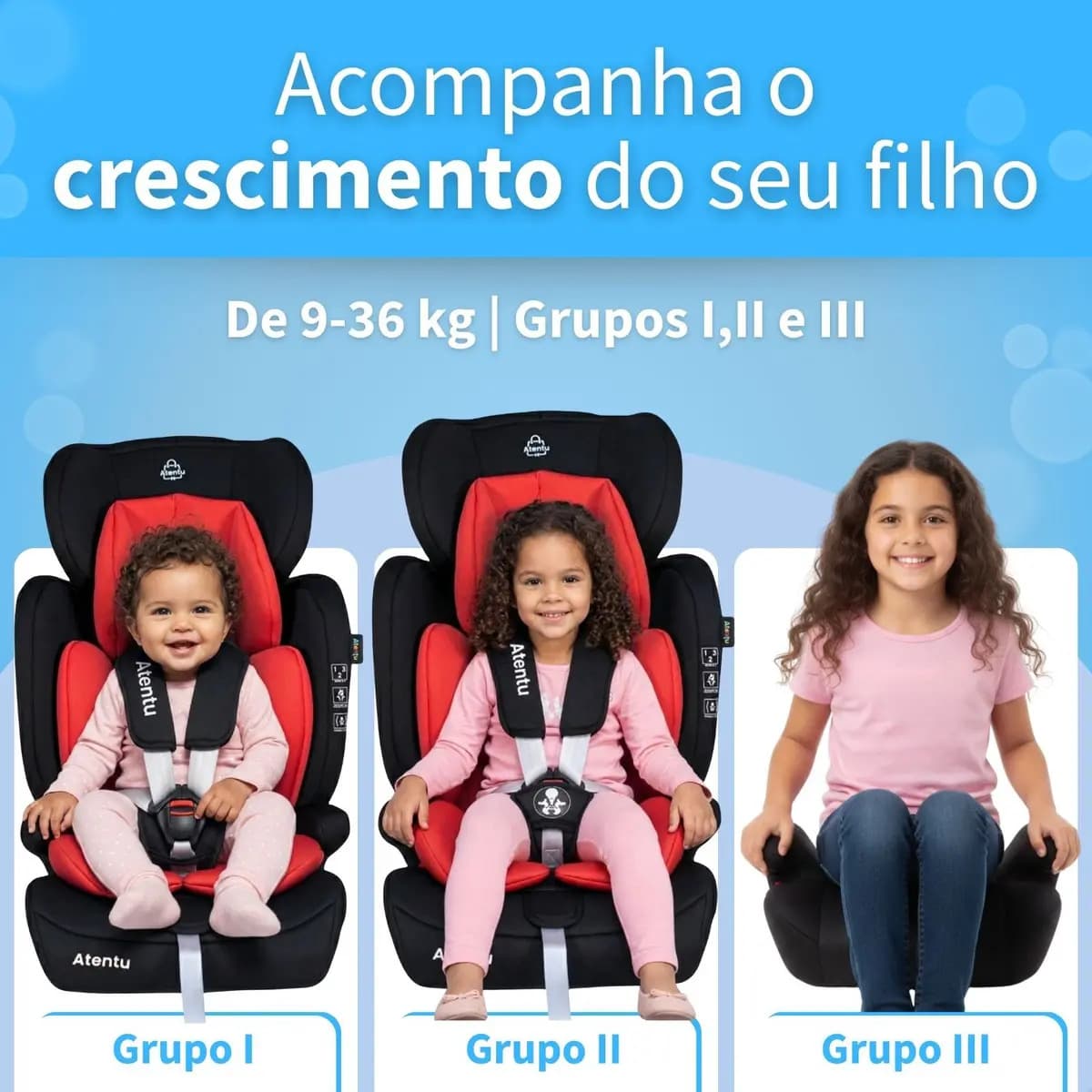 Cadeirinha Infantil Para Carro 9-36kg Passeio Com Segurança Cadeirinha Infantil Vermelho — imagem 4