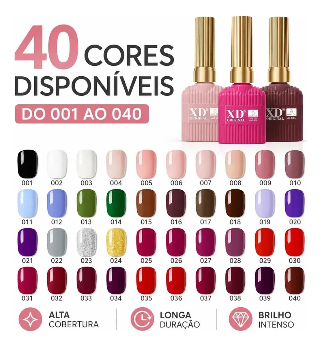 Esmalte Em Gel X&d Premium 15ml Alta Pigmentação XD01 — imagem 2