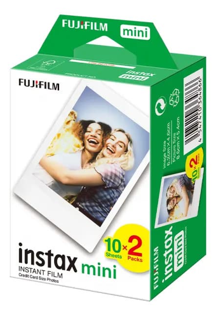 Filme Foto Intantânea Fujifilm Instax Mini Pack Com 20 Fotos Cor Branco