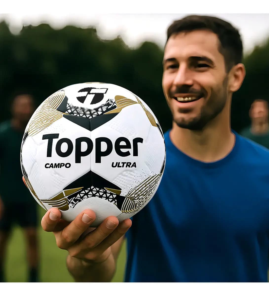 Bola De Futebol De Campo Topper Ultra Dupla Colagem Cor Dourado — imagem 3