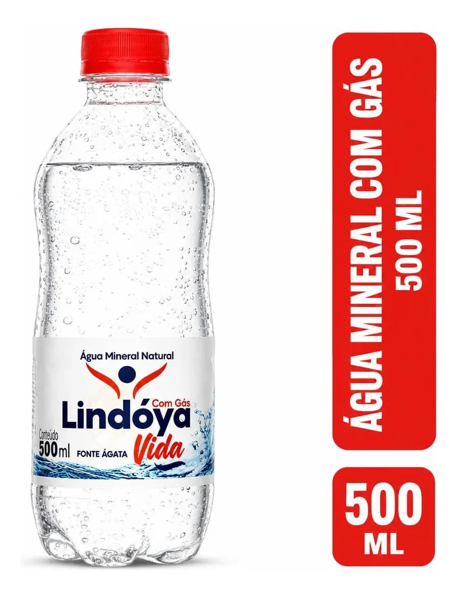 Água Mineral Com Gás Lindoya Vida 500ml 12un — imagem 2