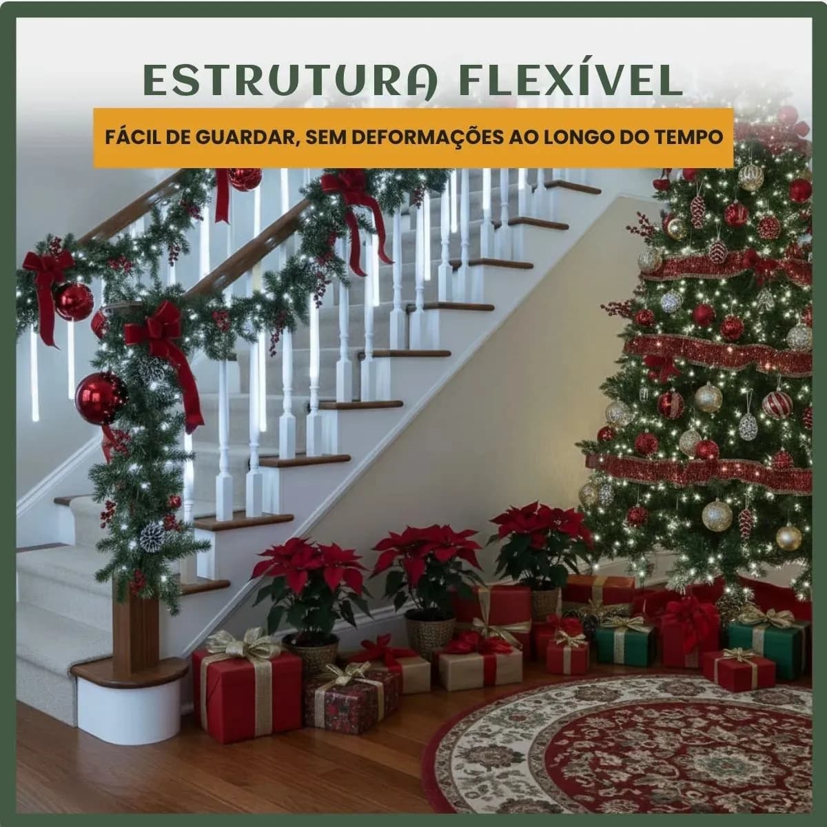 Cascata Meteoro 50cm 8 Tubos Led 3 Metros Bastão Chuva IP65 Decoração Natal Festas Bivolt Cor Branco Frio LuvinCo — imagem 3