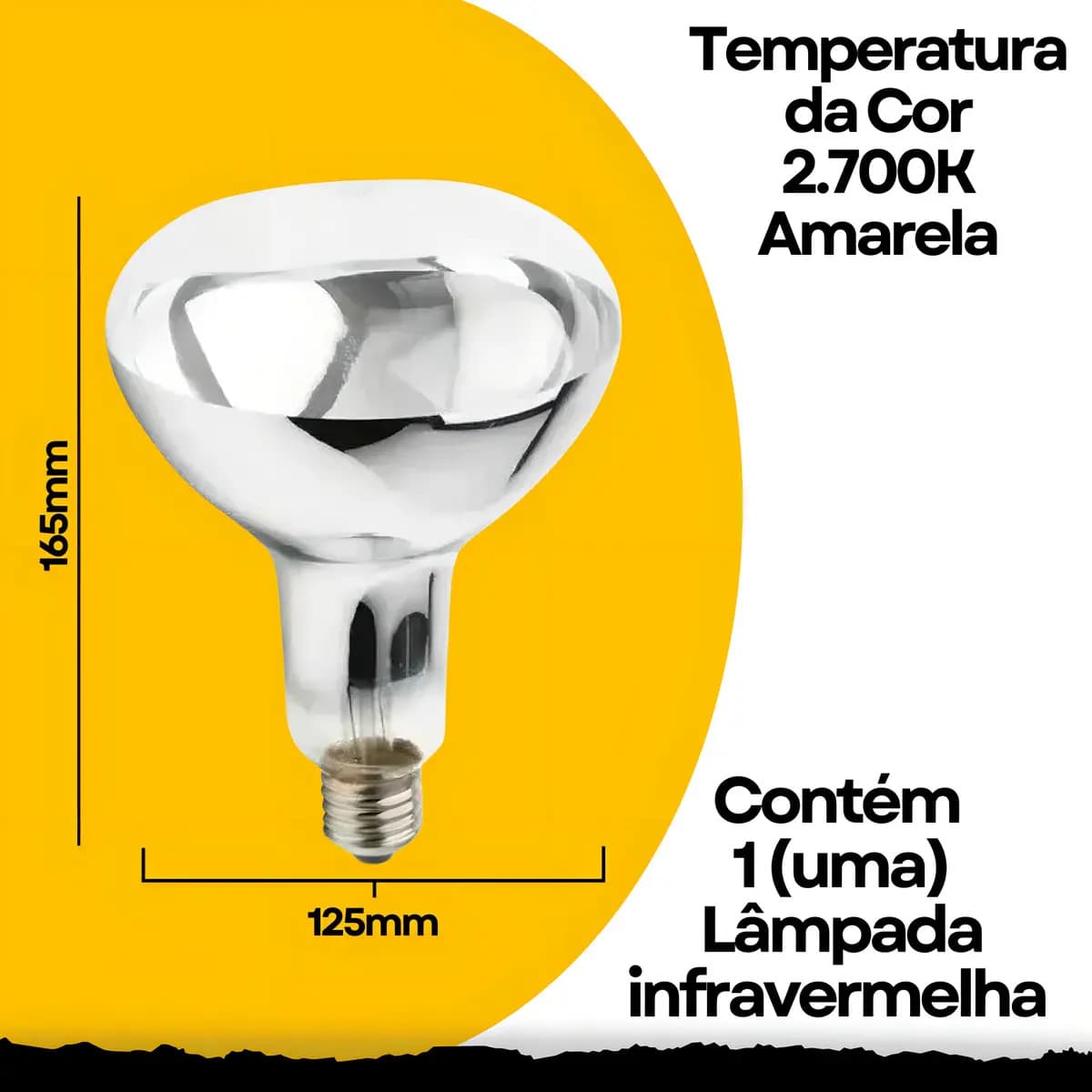 Empalux Secagem Incandescente 250w E27 Cor Da Luz Amarela — imagem 3