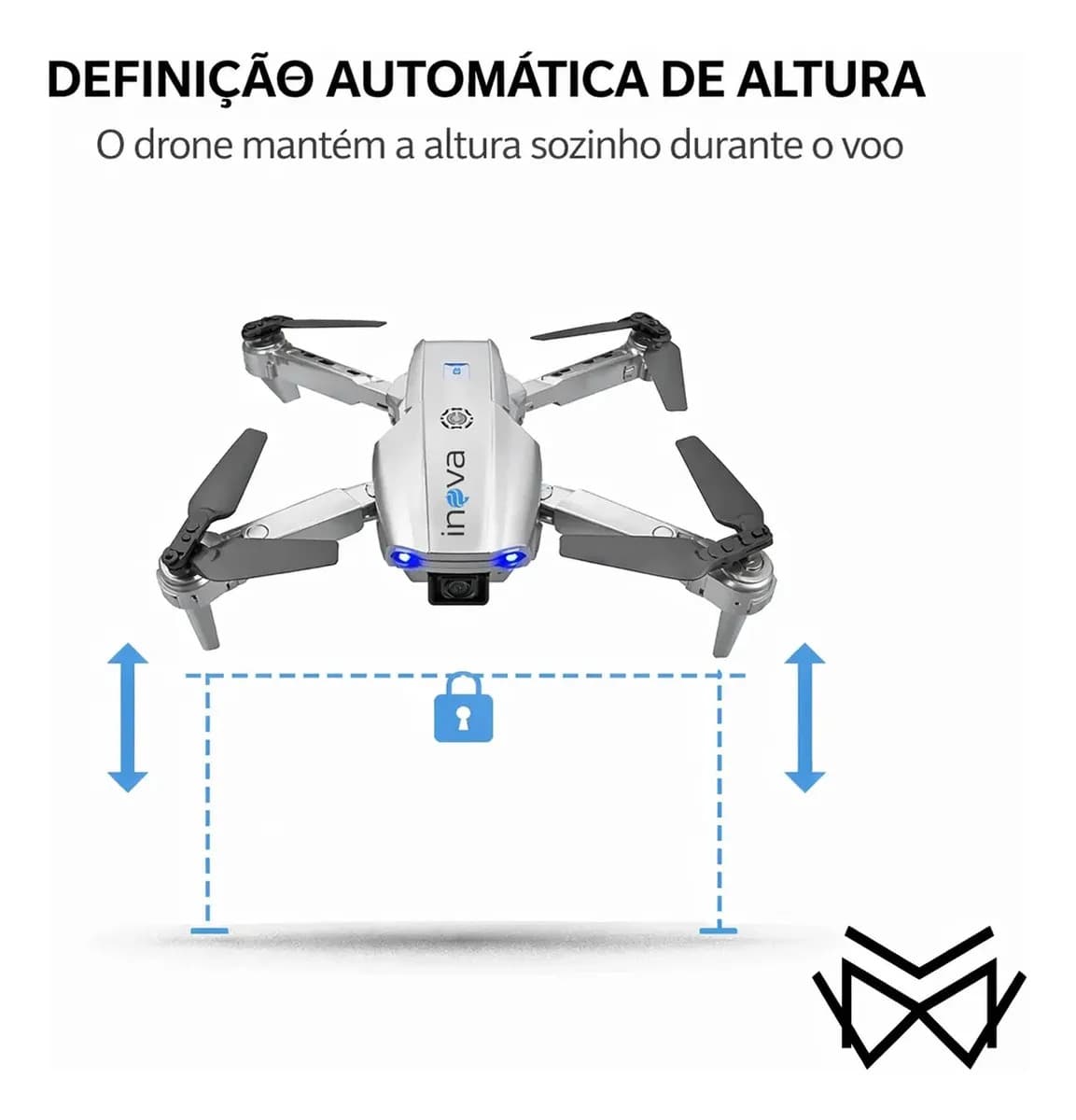 Drone MW E99 Câmera 4K Controle Remoto Dobrável Com Wi-Fi — imagem 5