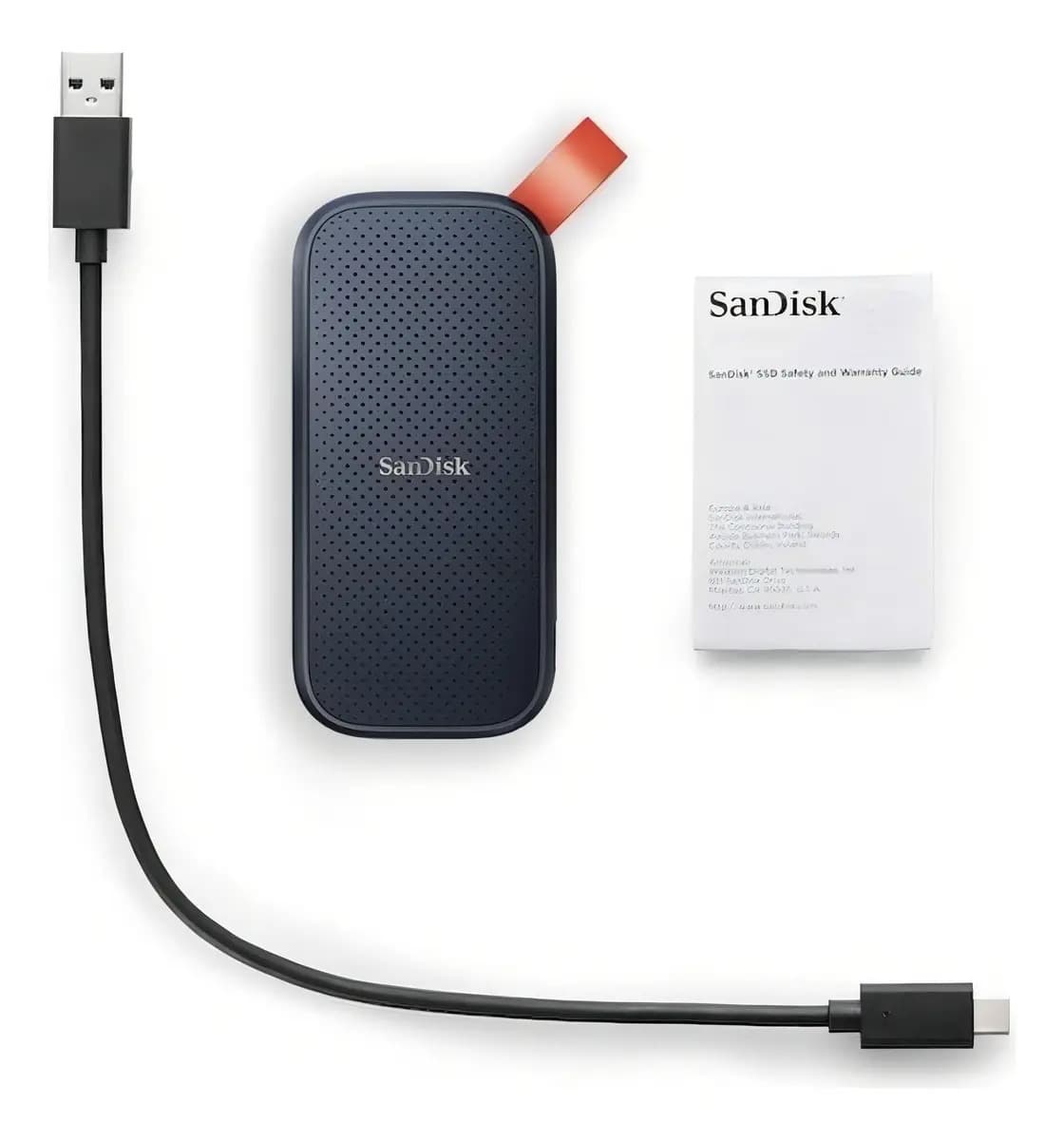 SSD Externo Portátil 1TB Interface USB 3.2 SanDisk SDSSDE30-1T00 Velocidade de Leitura Até 800MB/s Preto — imagem 2