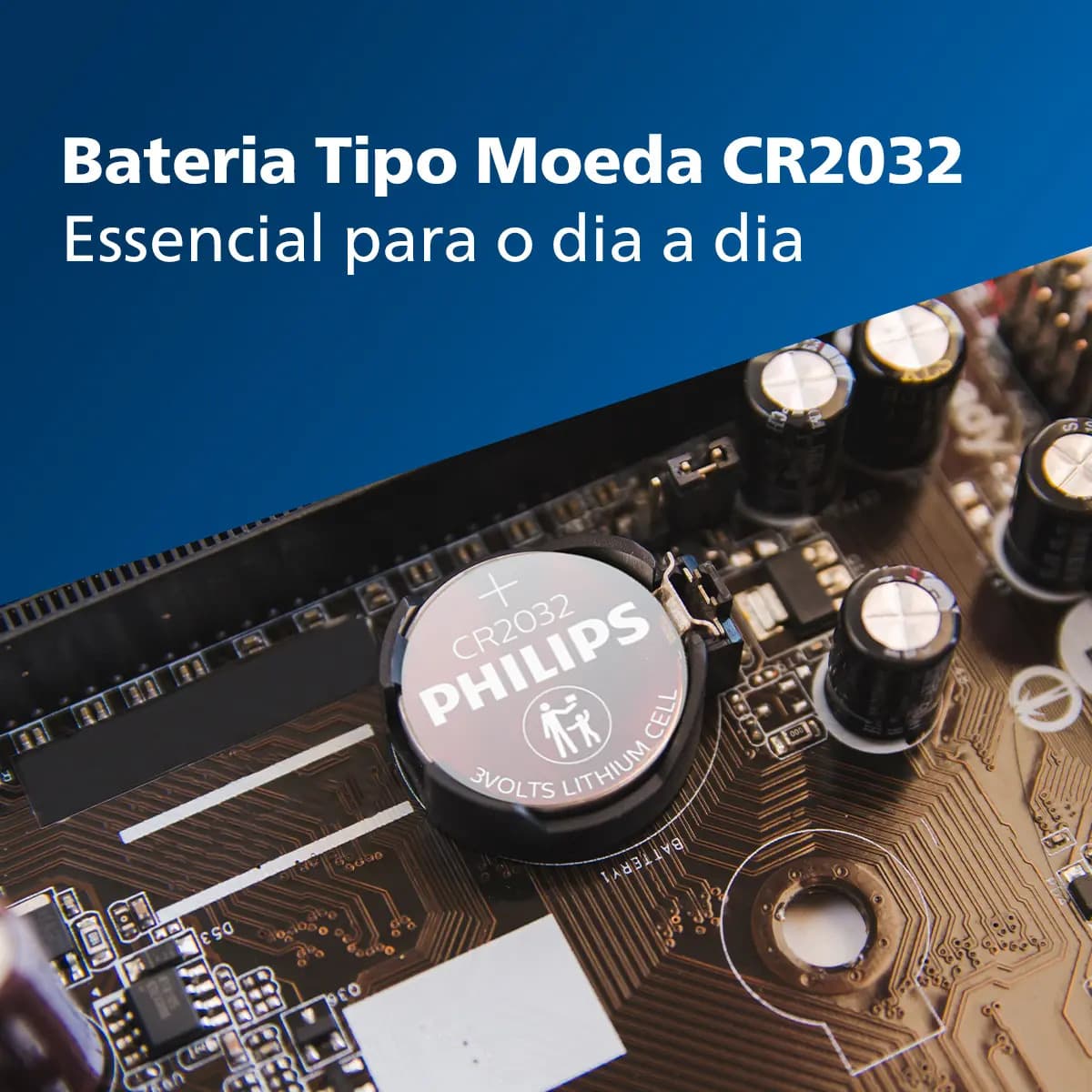 05 Baterias Pilha CR2032 3V Philips CR2032P5B/59 Moeda 1 Cartela — imagem 3