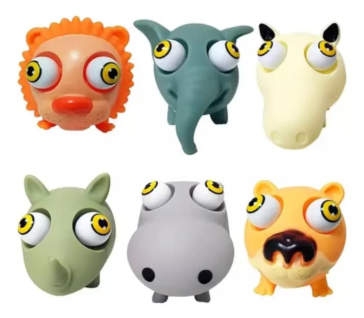 Squishy Kit 2 Bichinho Olho Esbugalhado Anti Stress Slow Rising Cor Sortida — imagem 2