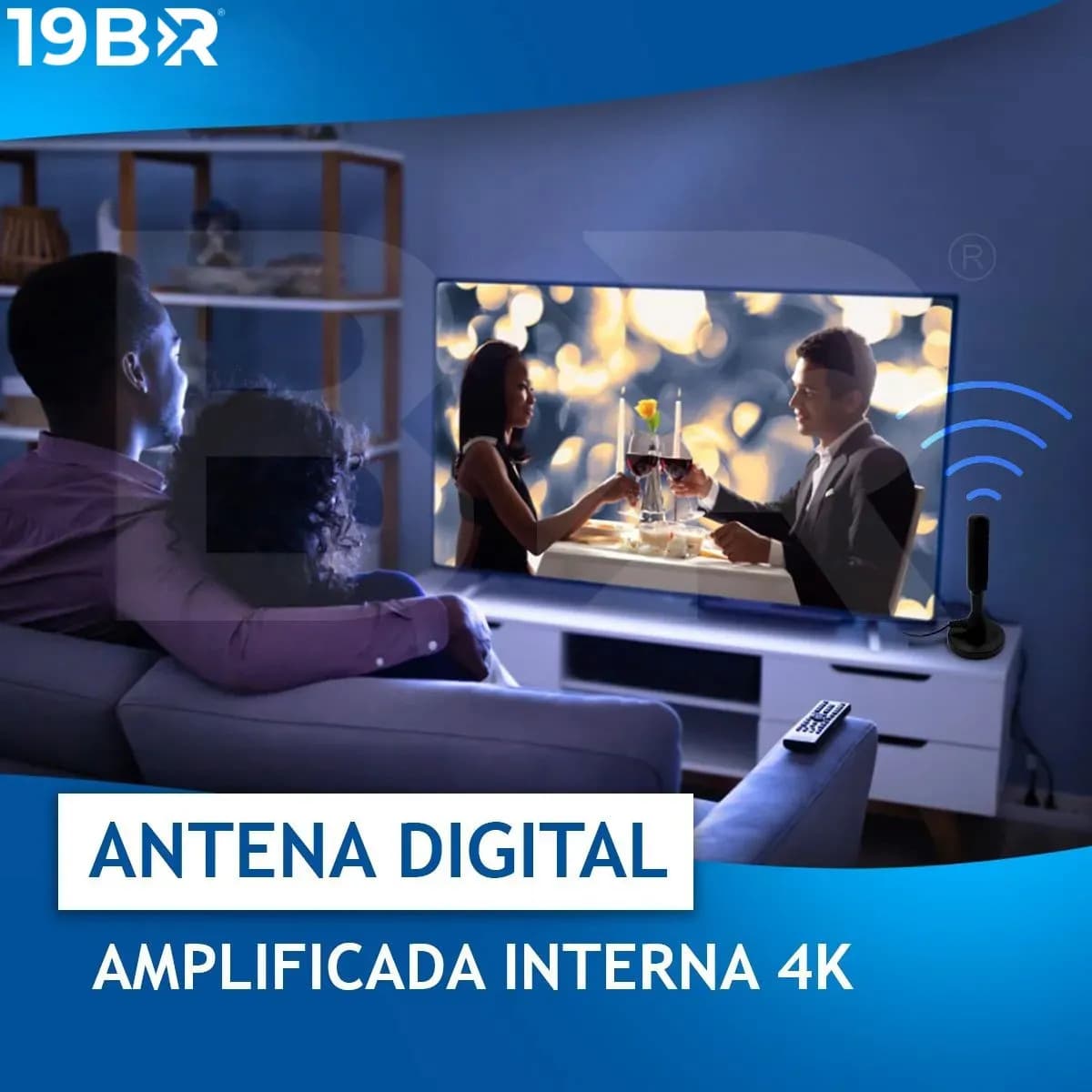 Antena Digital 4k Hd Interna Externa Para Tv Samsung LG Smart Led Lcd 3d Uhf Cabo Longo Com Base Magnética — imagem 4