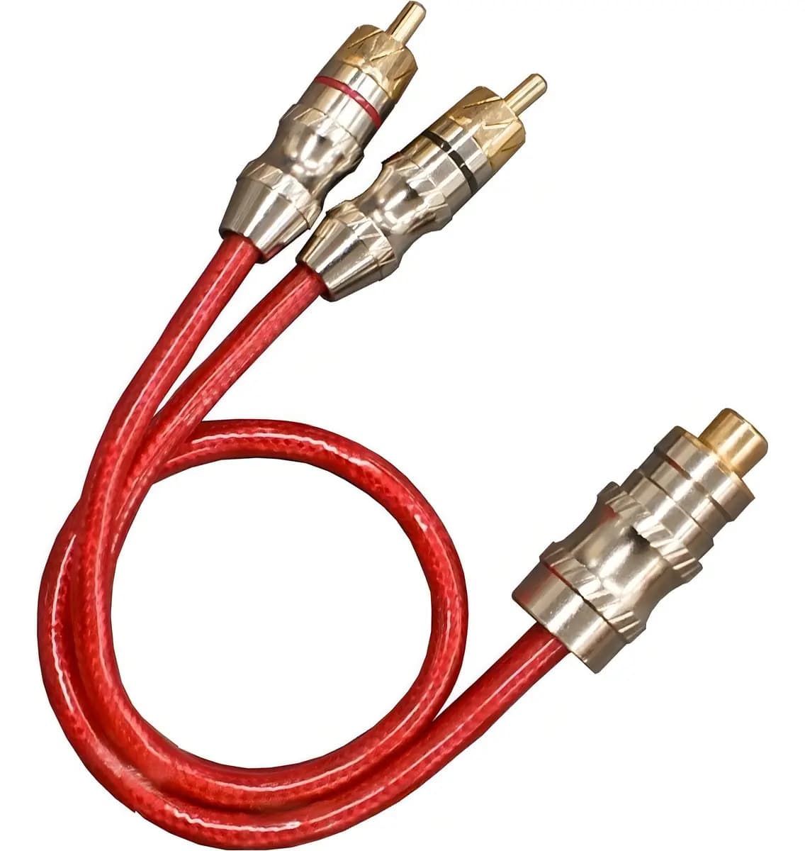 Cabo Y Rca Blindado Techone Svart - 2 Machos 1 Femea — imagem 2